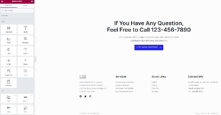 How to edit the bottom information from the starter template