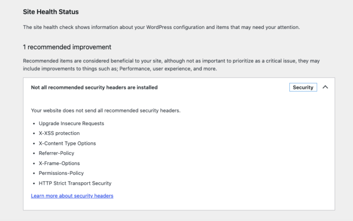 Really Simple SSL; Security Headers