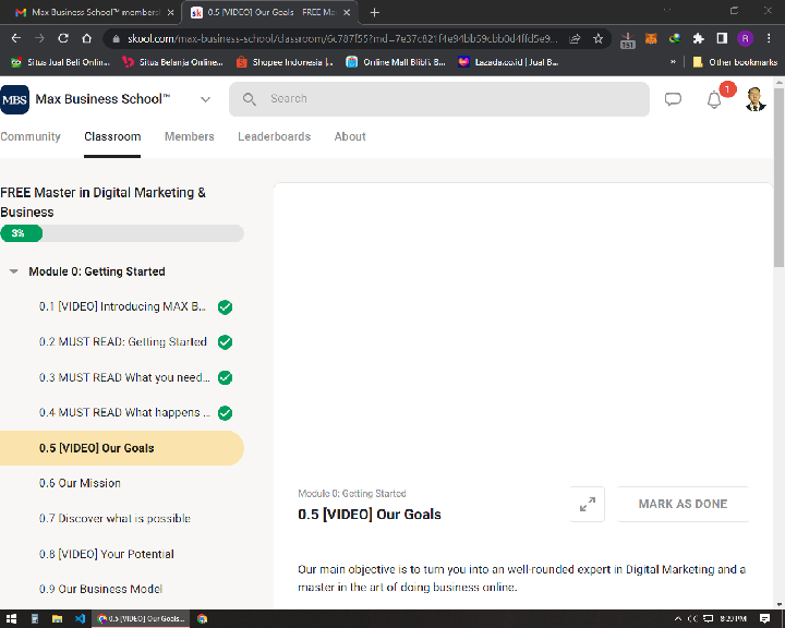 Can't Play Video on Course