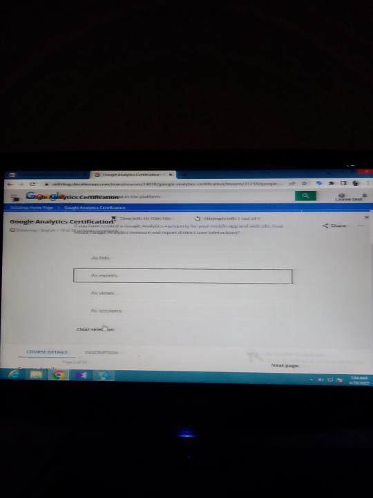 Google analytics certificate page problem 