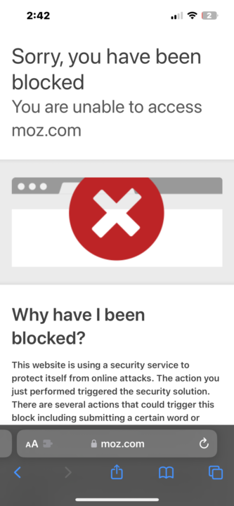 Moz Account issues