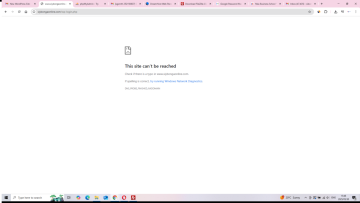 Accidental site url change in wordpress settings dashboard 