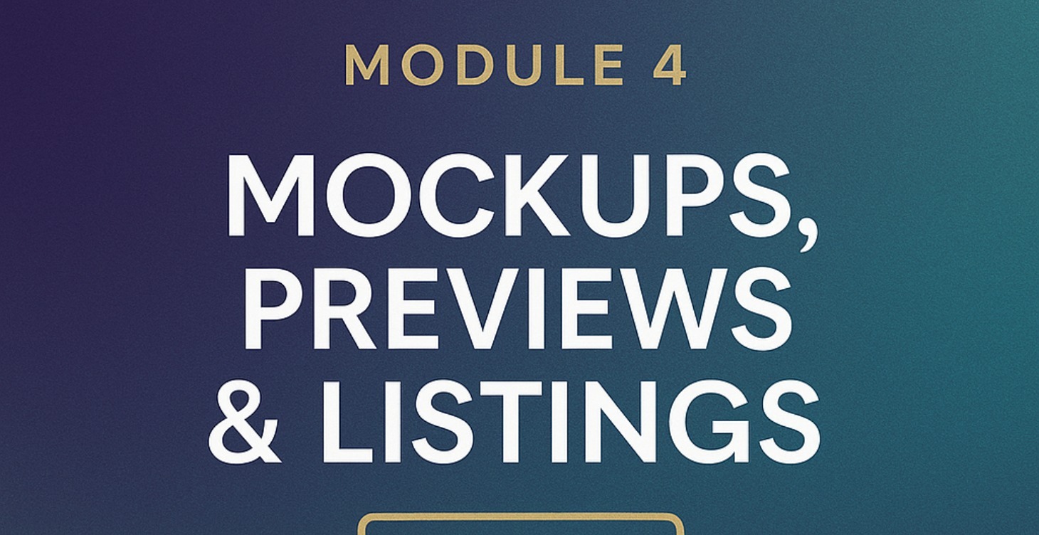 Mockups, Previews & Listings