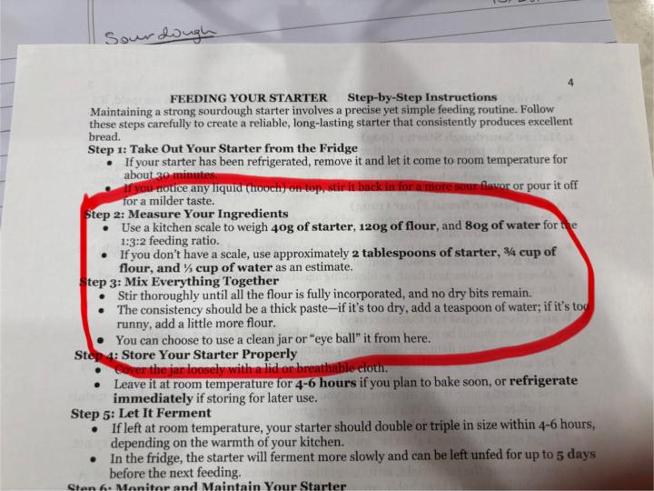 Feeding starter question