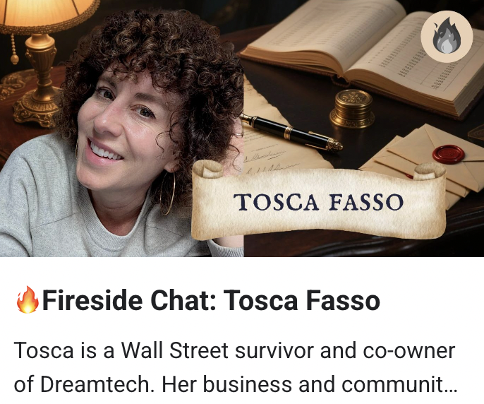 🔥 Tomorrow’s Double Fireside Chats: Tosca Faso + Monica Froese