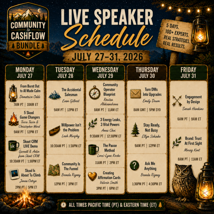 Communities 💸 to Cashflow Speakers 