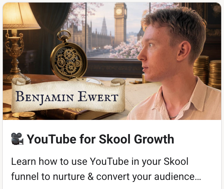 [REPLAY] YouTube for Skool Growth with Ben