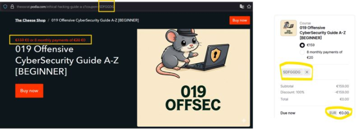 free coupon for Offensive CyberSecurity Guide A-Z [BEGINNER]