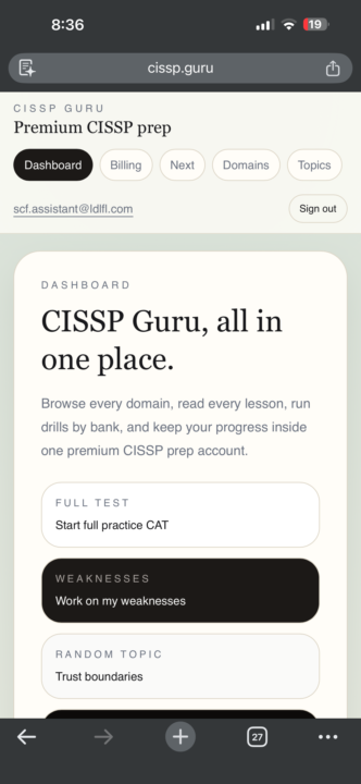 Are you studying for your CISSP??? 👀👀👀