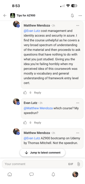 PSA: My AZ900 course has a 100% pass rate (so far)