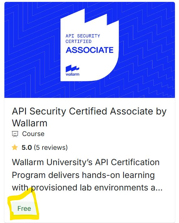 free API Security Certified Associate course.
