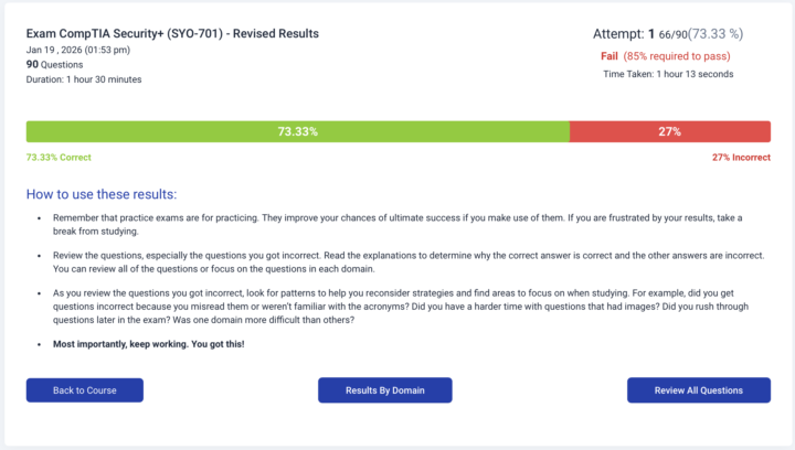 Security + practice exam