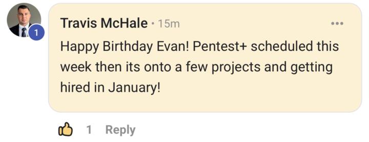 Student of the week goes to…