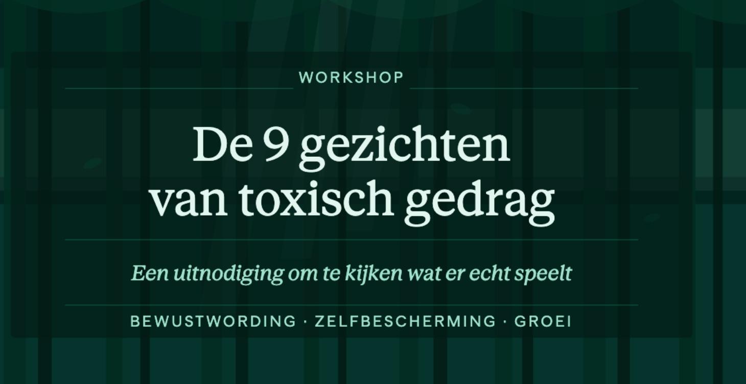 Workshop "De 9 gezichten van Toxisch gedrag"