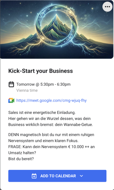 🚨 Wichtige Ankündigung / Kickstart Your Business morgen um 17:30