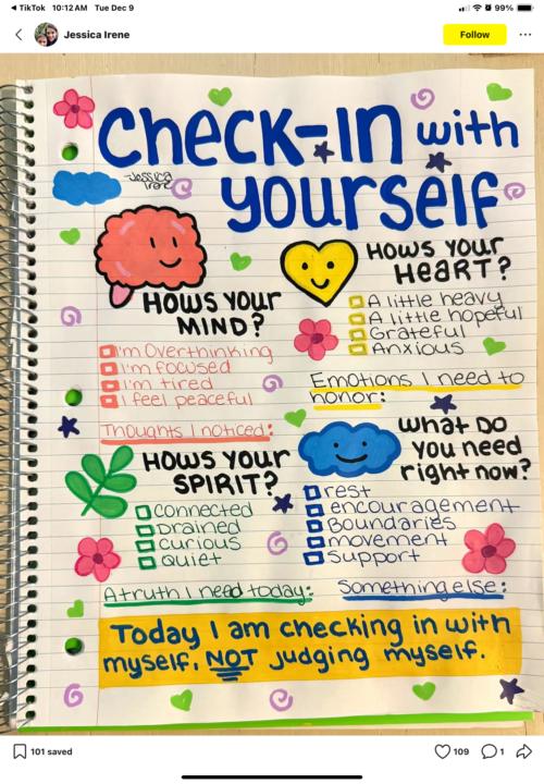 Check-in with yourself