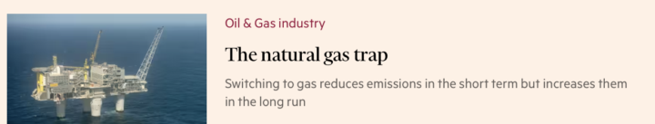 Switching to gas reduces emissions in short term but increases in long run