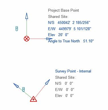Survey Point vs Project Base Point En Revit