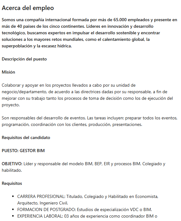 Gestor BIM - Acciona