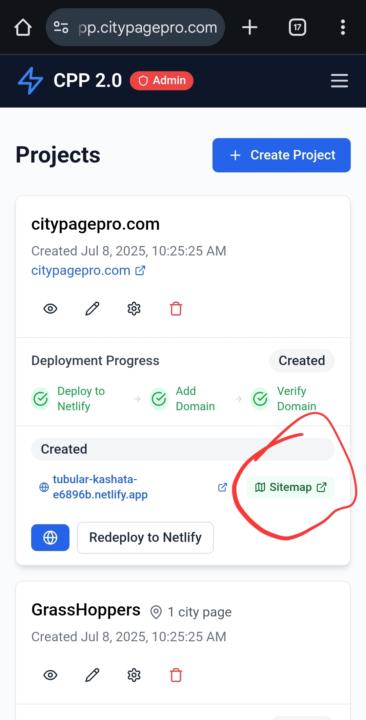 Automatic Sitemap Creation