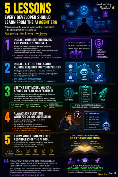 💡 5 LESSONS EVERY DEVELOPER SHOULD LEARN FROM THE AI AGENT ERA