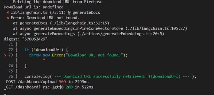 Download URL not found