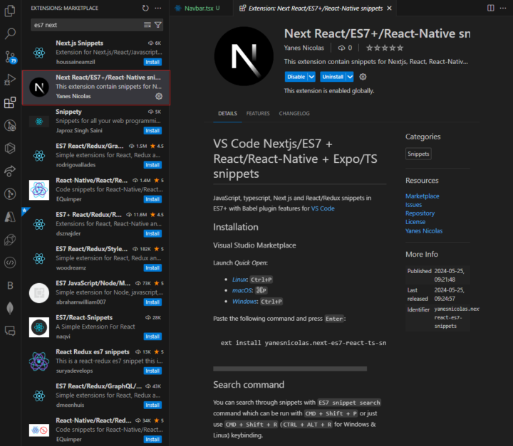 New Next, React, Es7 Snippets