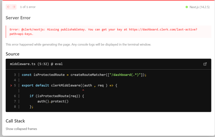 Please help me with the middleware authentication