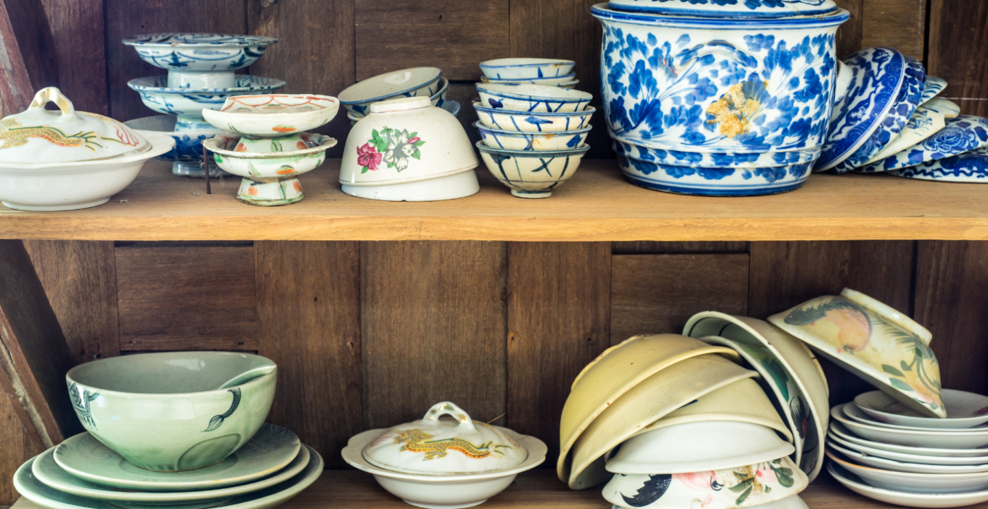 grandma chic vintage dishes