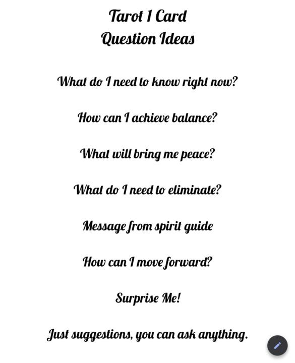 1 question card pull ideas💋