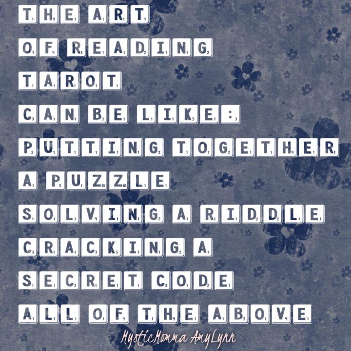 Tarot reading requires you to be a detective!