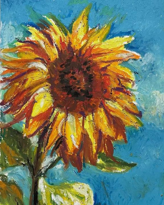 Oil pastel painting
