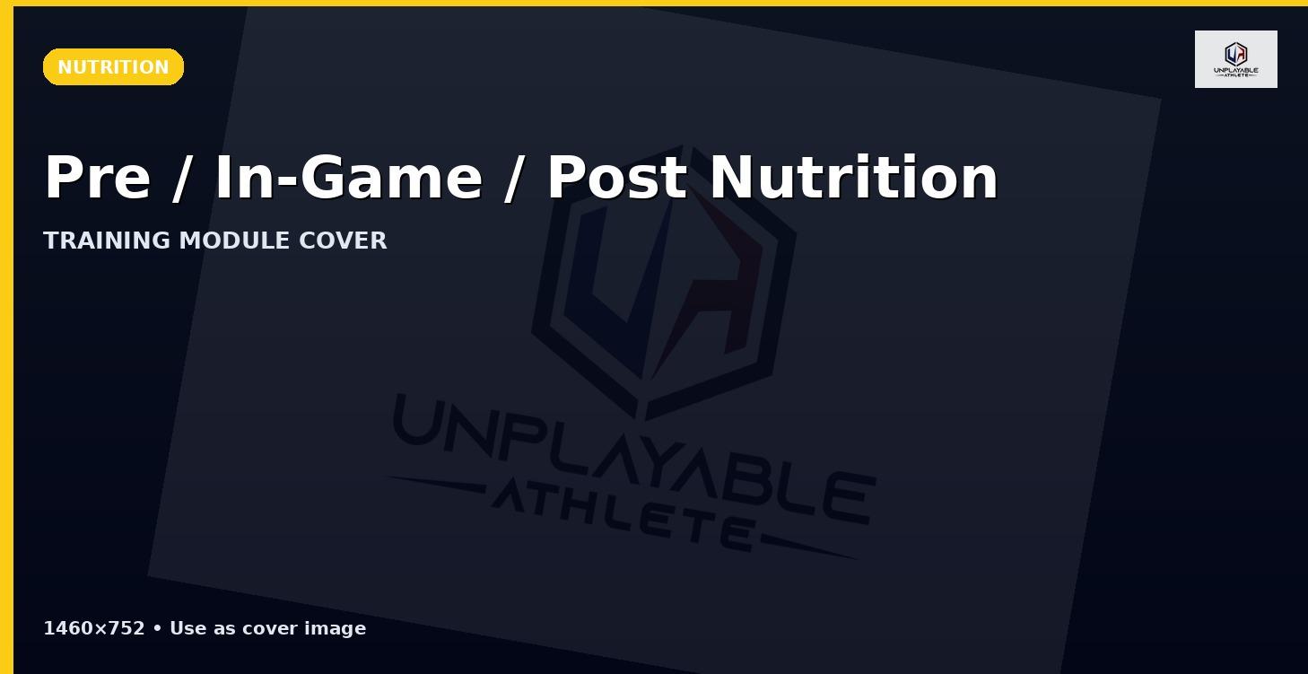 Pre / In-Game / Post Nutrition ⚽️🍌
