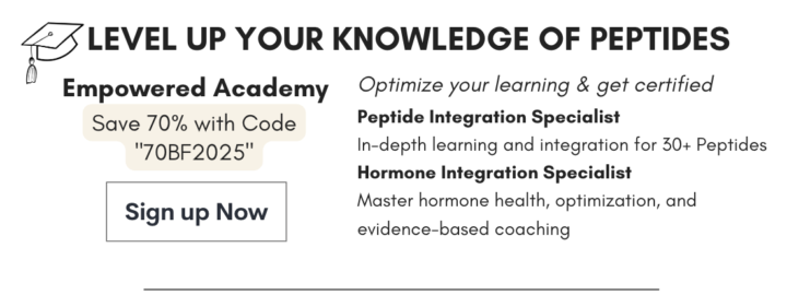 Sale Alert- Empowered Academy Peptide Certification