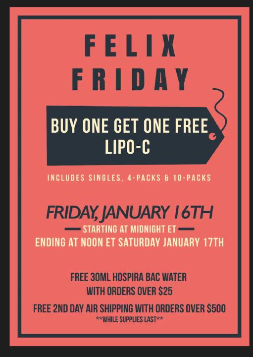BOGO Lipo-C - Now thru 12 Noon Saturday