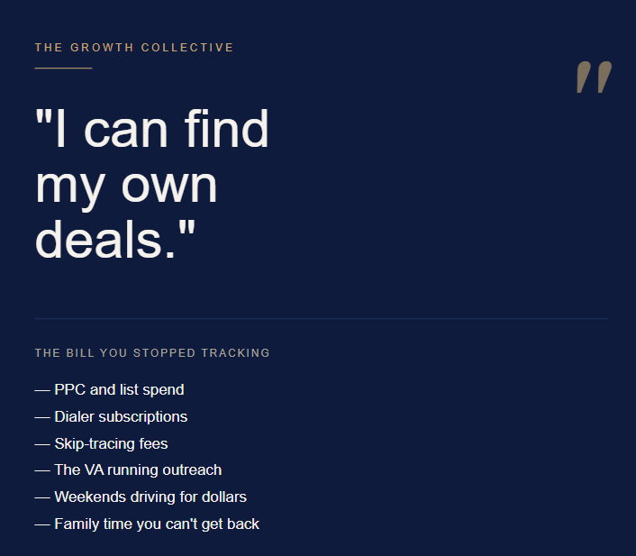"I can find my own deals."