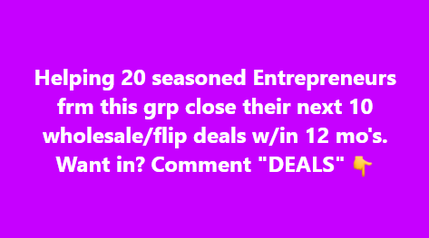 Drop "DEALS" if you're in!