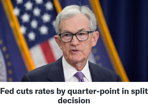 Fed  Reserve Quarter point drop...again!