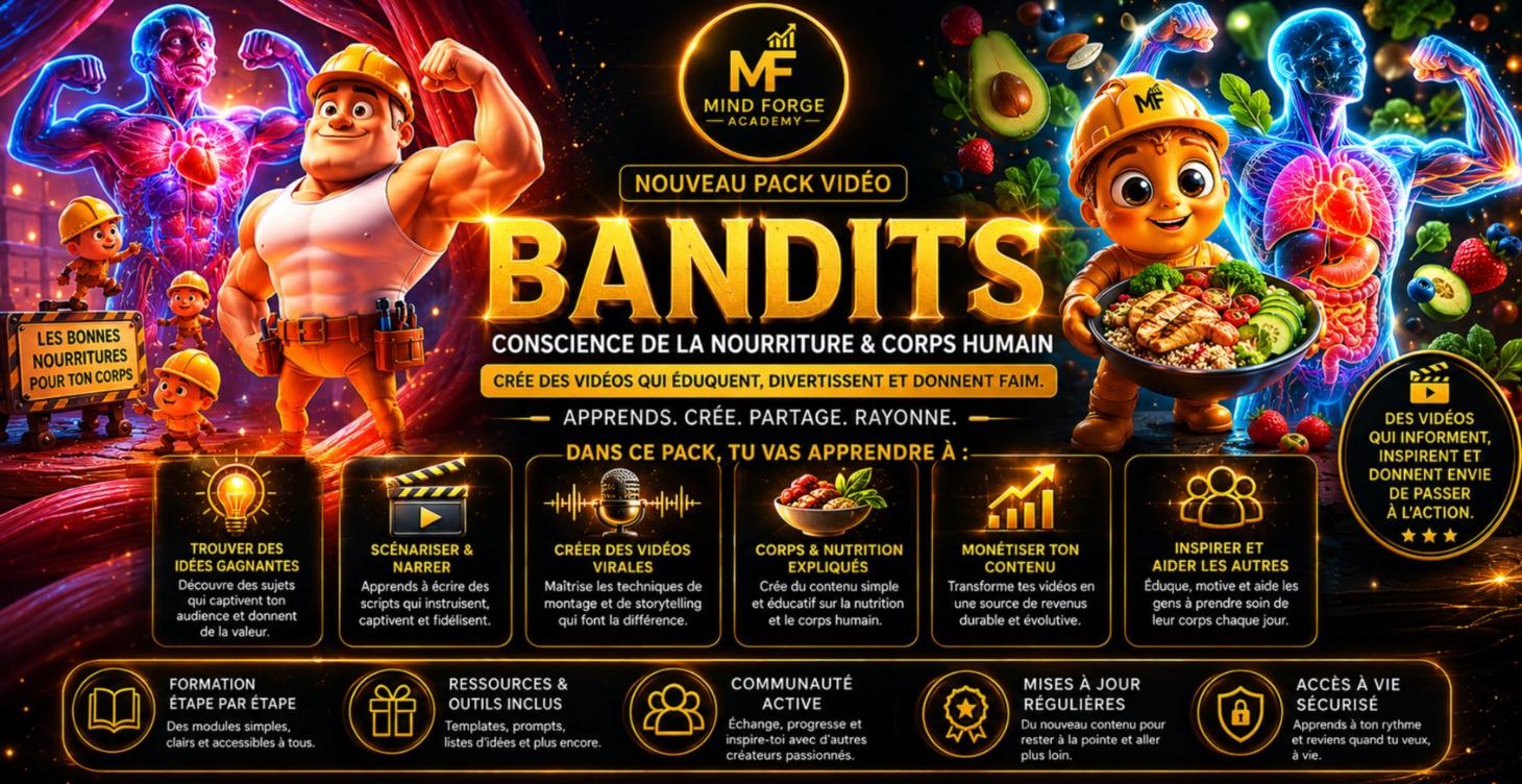 Pack Bandits – Santé, Nourriture & Corps Humain