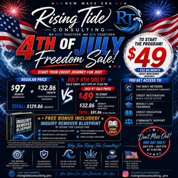 🌊 JULY 4TH FREEDOM SALE STARTS TONIGHT! 🌊