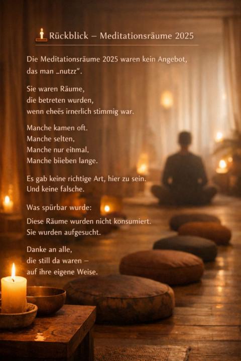 🕯 Rückblick – Meditationsräume 2025