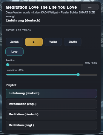 🎧 KAON Musik-Player – Funktionsübersicht