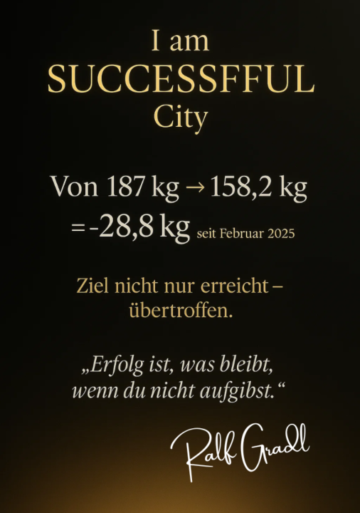 🌟 I am SUCCESSFUL City – Mein Erfolgsweg unter 160 kg 🌟