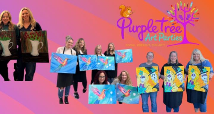 Purple Tree Art Parties Online