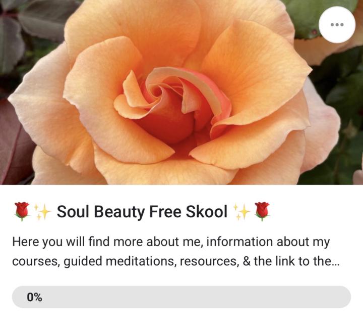 I’ve added some free resources in the classroom to 🌹✨ Soul Beauty Free Skool ✨🌹