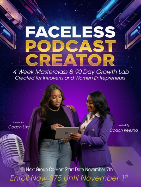 Create a Faceless Podcast 4 Week Masterclass