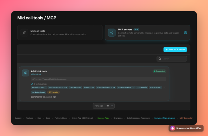 🔌 MCP, neue Mid-Call Tools & No-Code-Automationen — großes Update