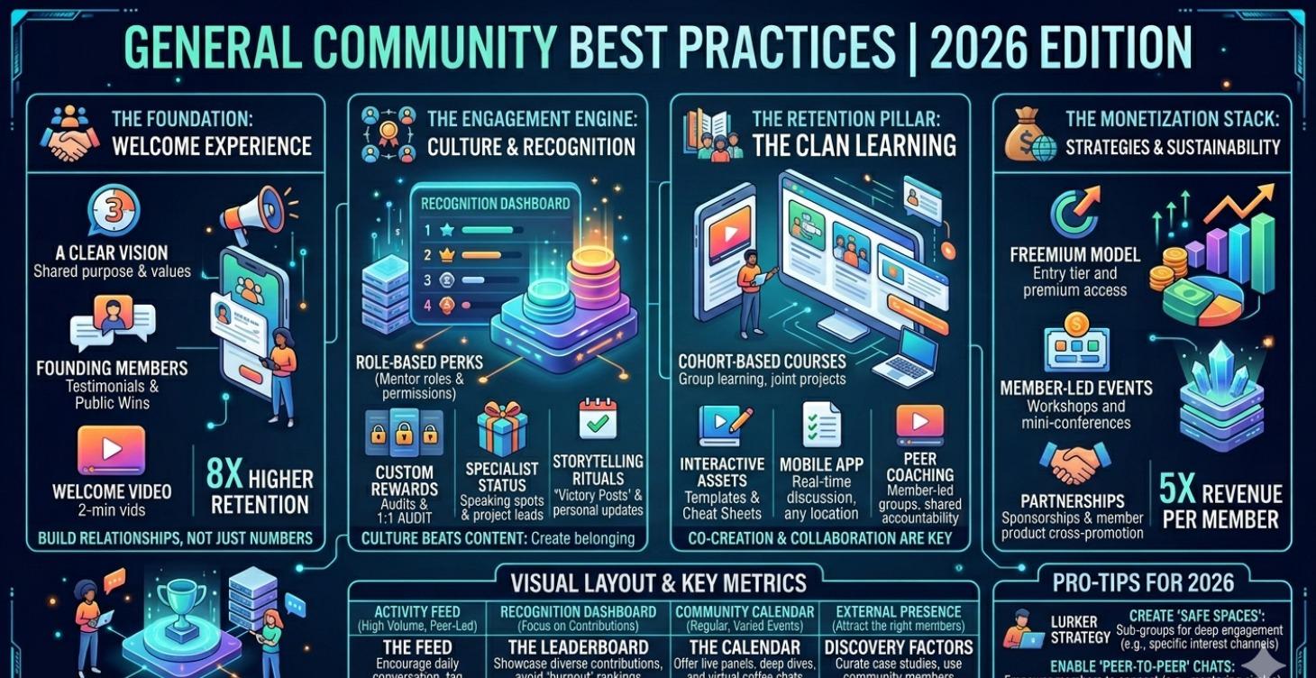 Infographic course community mangement