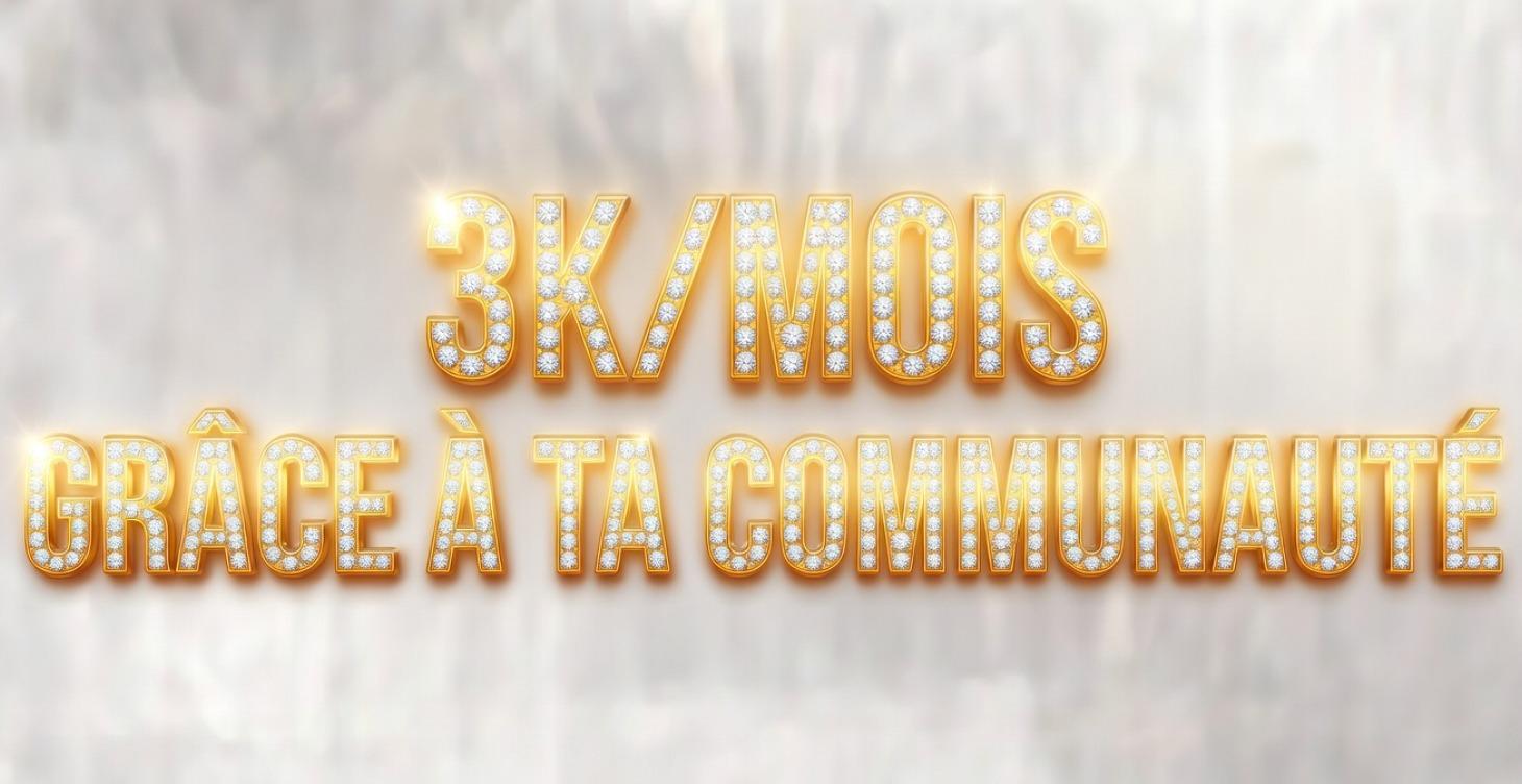 3k€/mois grace a ta communaute
