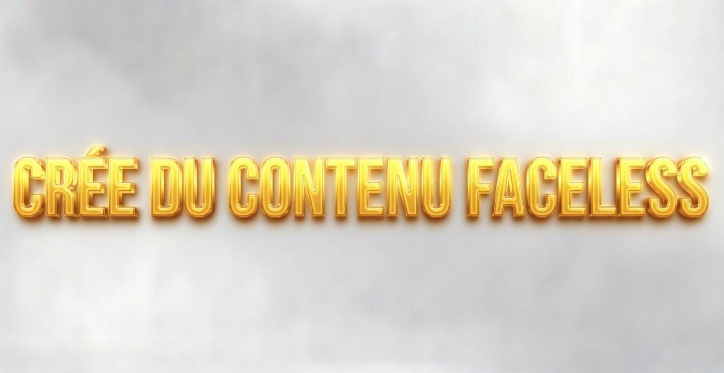 Cree du contenu faceless